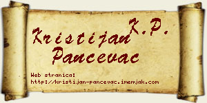 Kristijan Pančevac vizit kartica